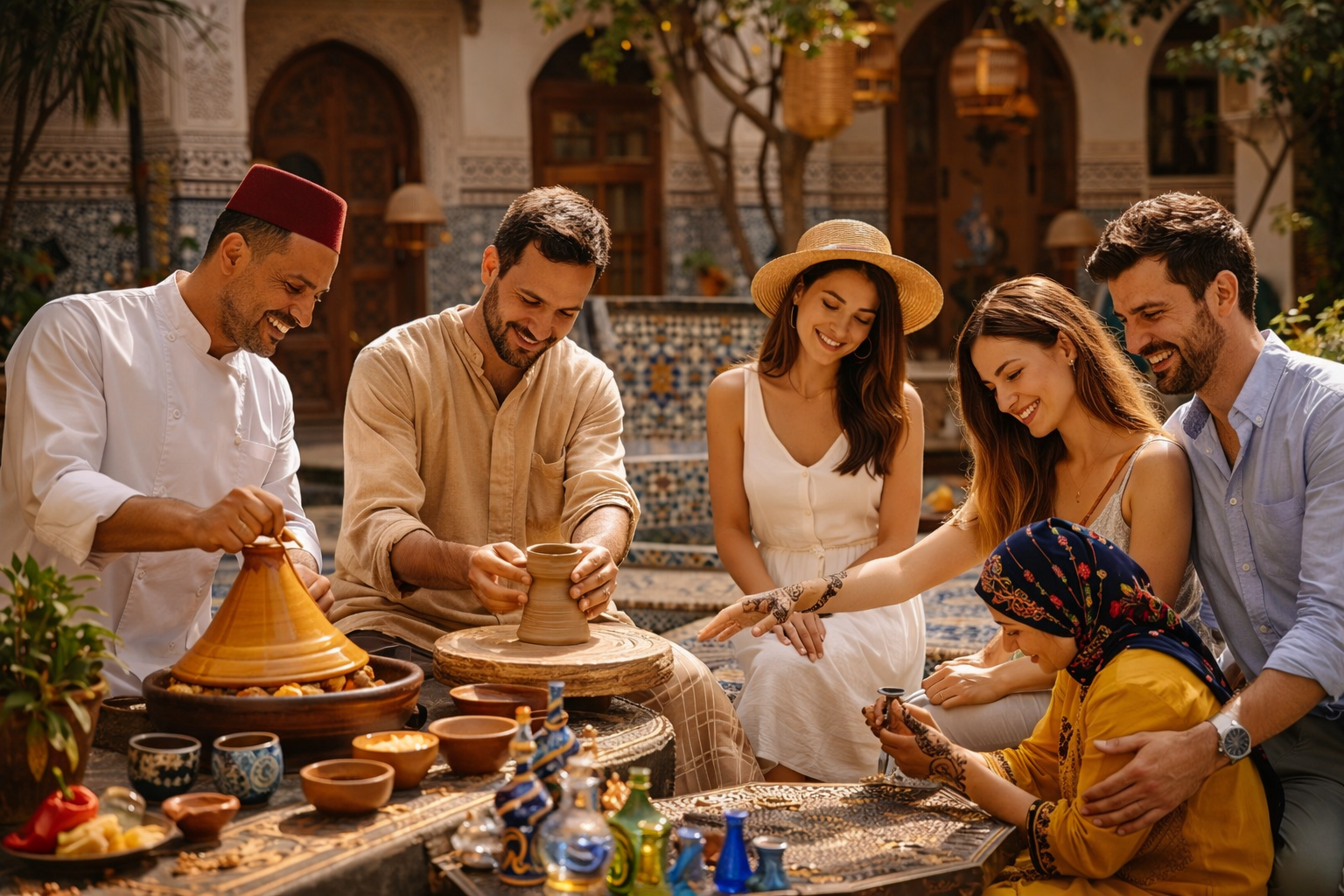 activités et ateliers à Marrakech avec artisans marocains et expériences culturelles dans la médina
