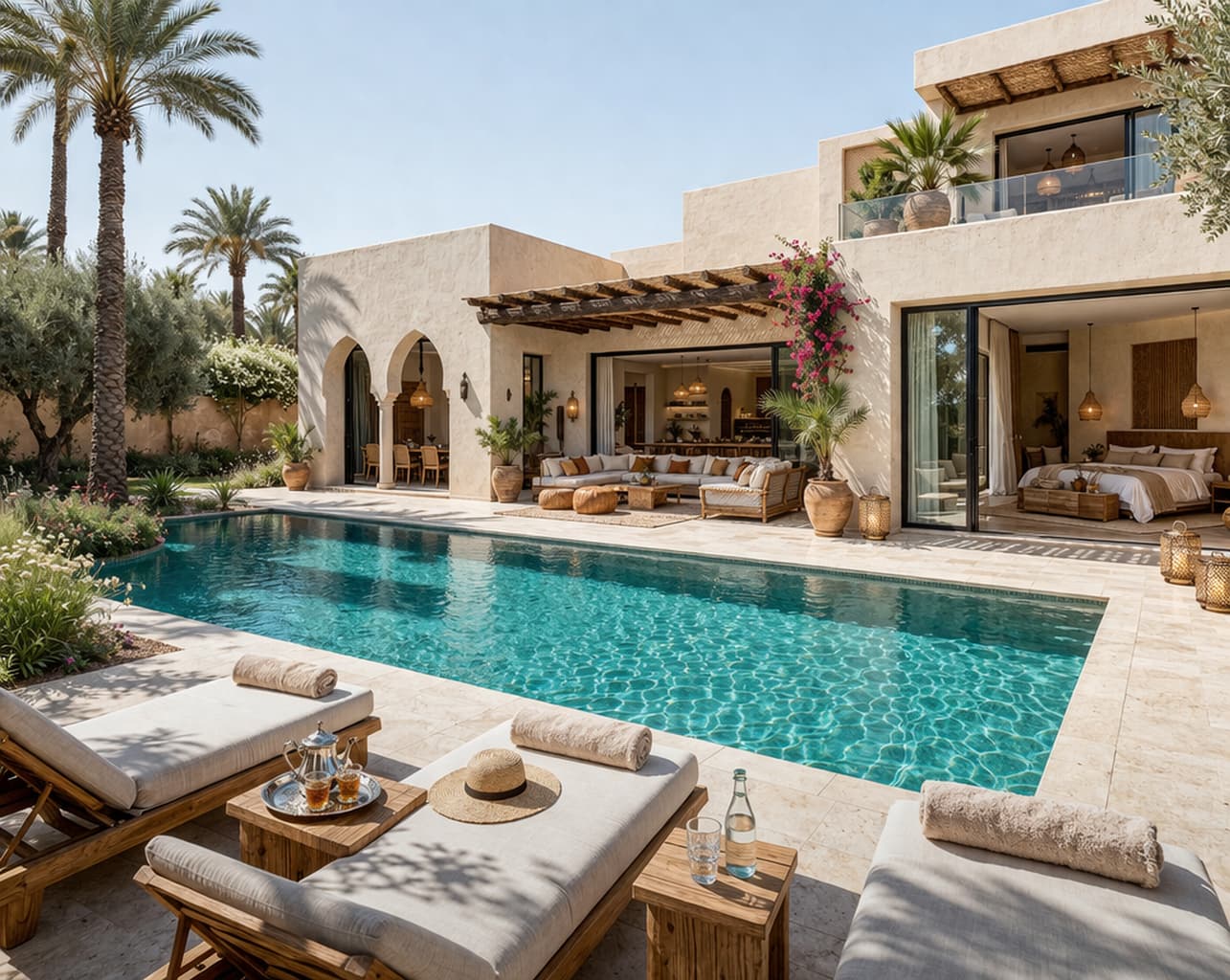 Villa avec piscine gérée par notre conciergerie Airbnb à Marrakech