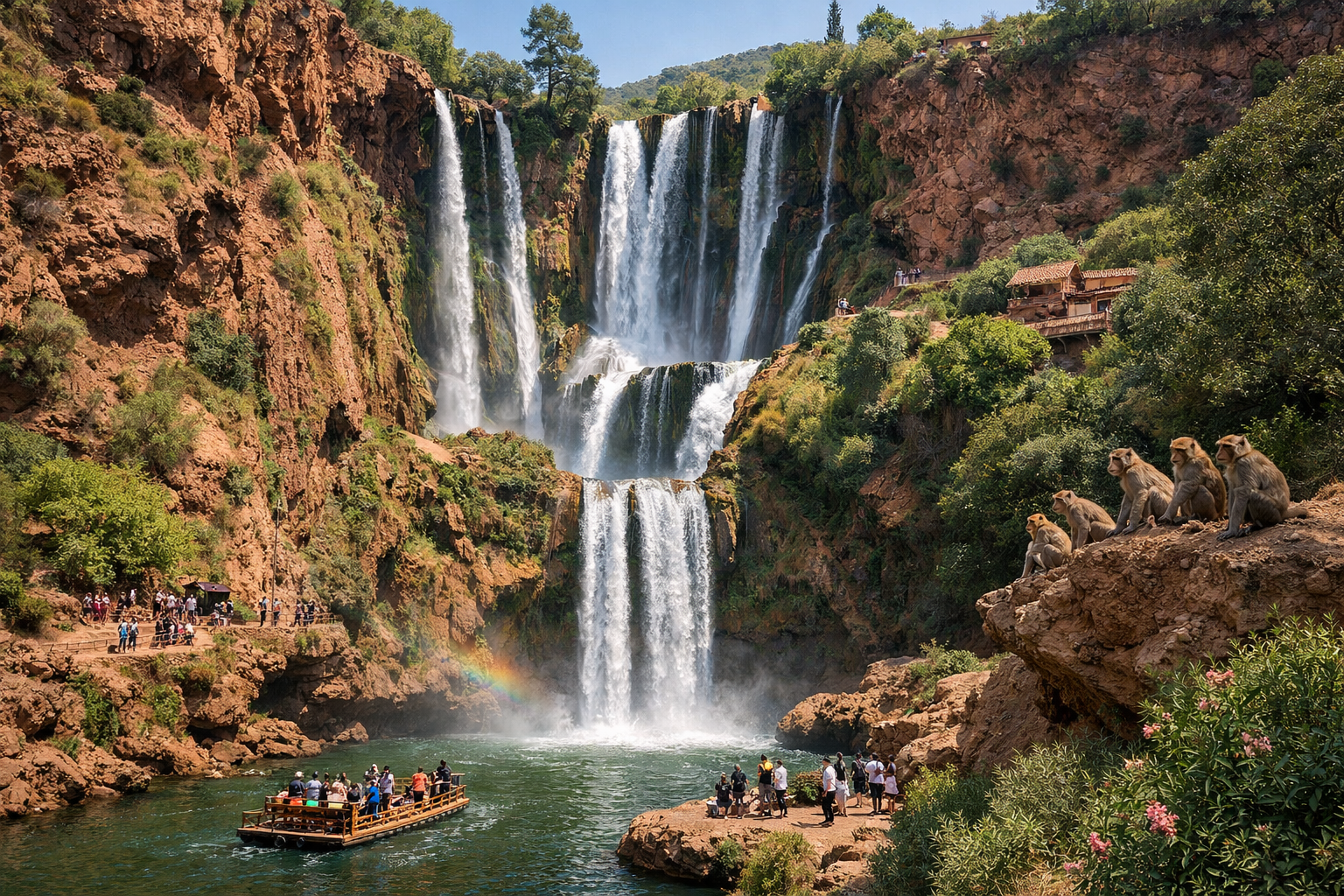 cascades ouzoud excursion depuis marrakech maroc