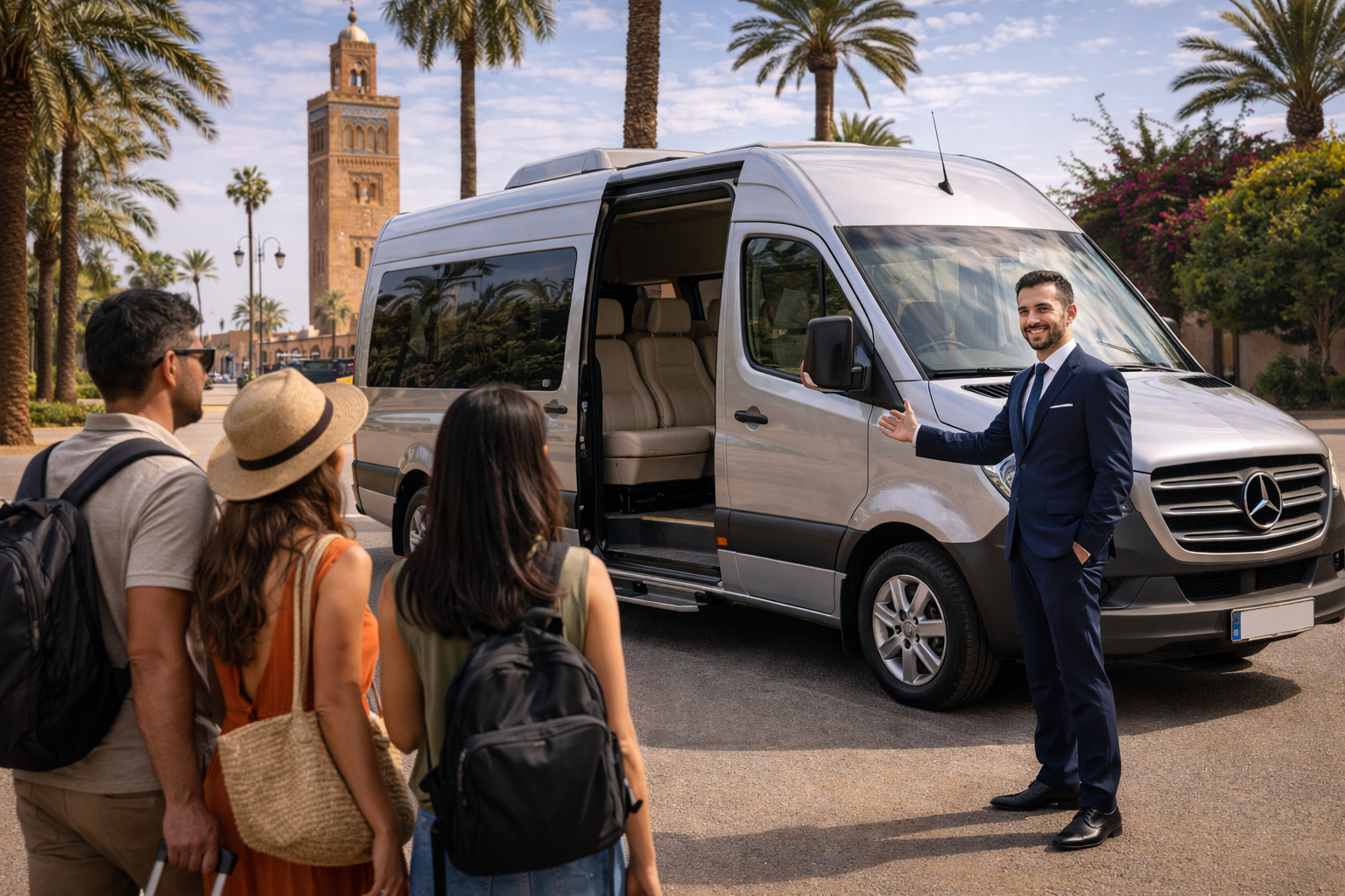 minibus chauffeur marrakech transport groupe excursion